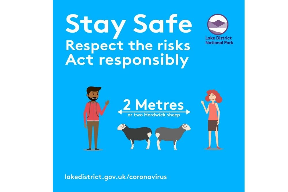 Lake District National Park Authority messaging for those coming to the Lakes in May