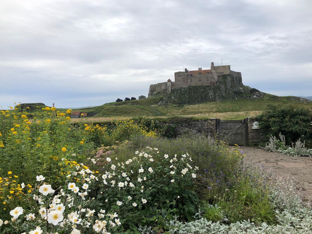 Lindisfarne Castle viewed from the garden