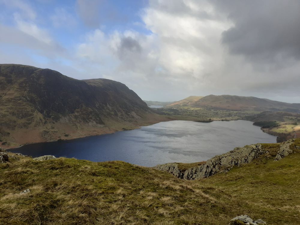 Crummock Water from the Knotts, with Loweswater in the distance