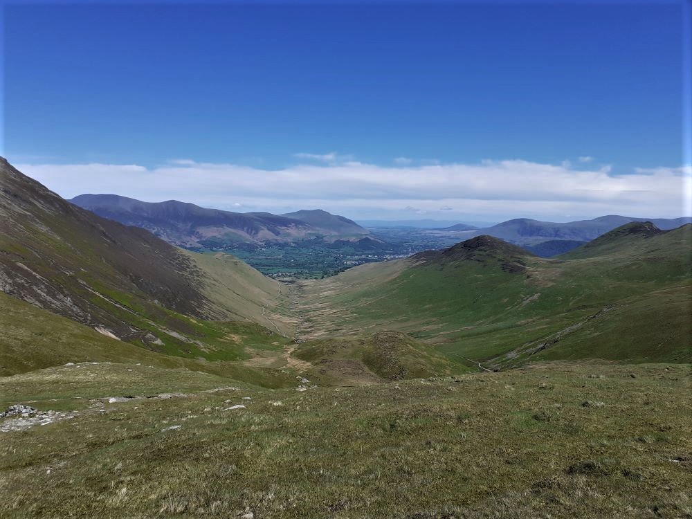 Coledale with Braithwaite and Skiddaw beyond