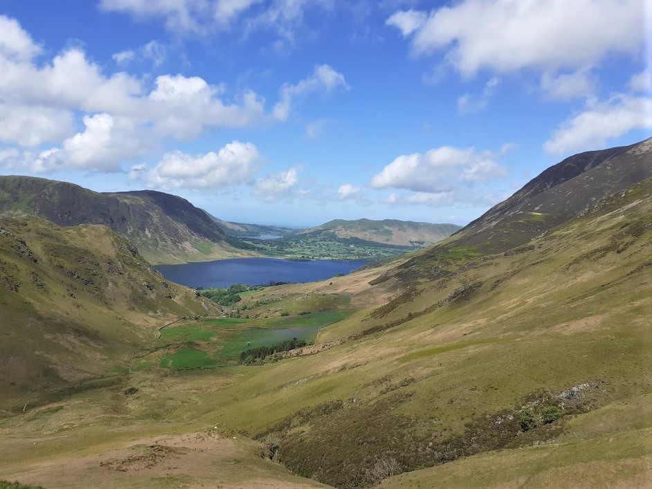 View of Loweswater seen from Whiteless Pike