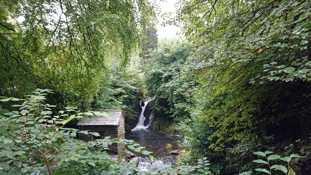 The Grot and the falls at Rydal Hall