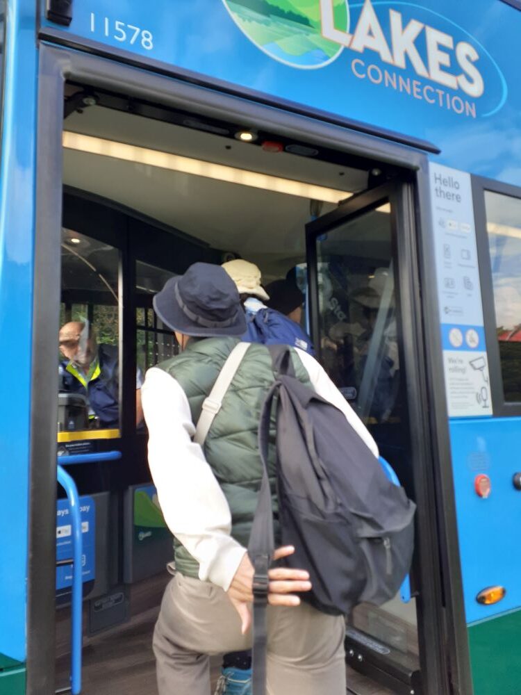 Students board a Stagecoach Cumbria bus